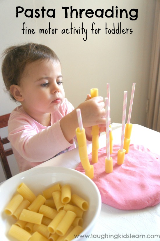 Pasta-Threading-fine-motor-activity-for-toddlers