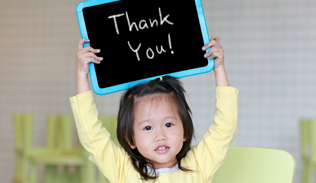 Cultivate an attitude of gratitude in your child after the holidays